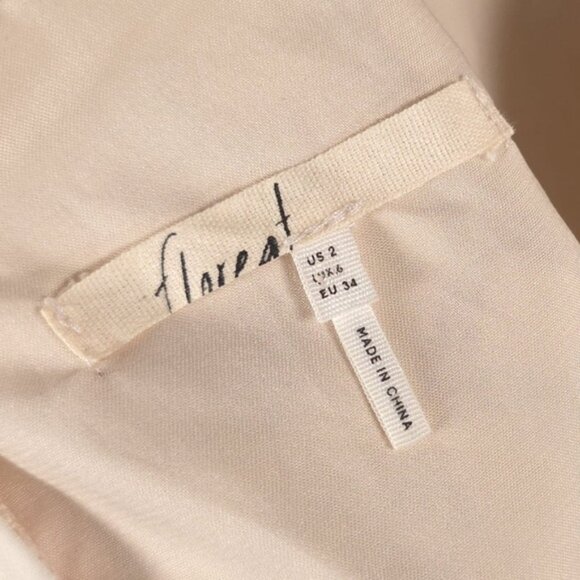 Anthropologie Floreat Manon Lace Shift Midi Dress Cream Ecru Floral Lace Size 2 - Picture 7 of 16